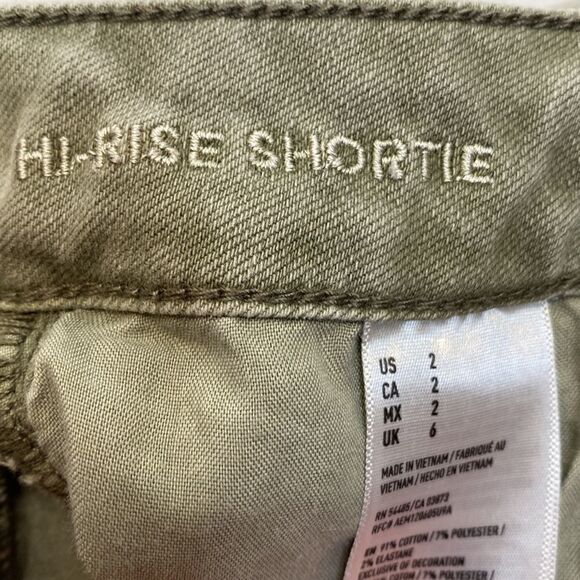 American Eagle Army Green Jean Shorts - Picture 6 of 6